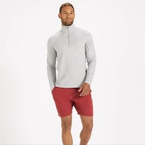 NWT Men's Large L/S Vuori "Ease Performance 1/2 Zip Top" in a "Heather Suede"